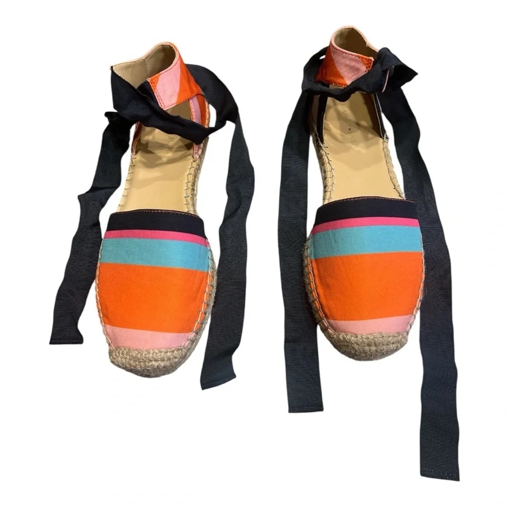 Marc Fisher Multi Striped Women's Espadrille Flats Size 7.5